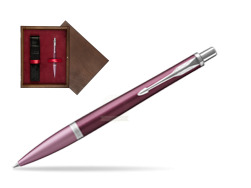 Długopis Parker Urban Premium  Dark Purple CT w pudełku drewnianym Wenge Single Bordo