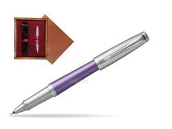Pióro kulkowe Parker Urban Premium  Fioletowy CT w pudełku drewnianym Mahoń Single Bordo
