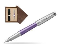 Pióro kulkowe Parker Urban Premium  Fioletowy CT w pudełku drewnianym Wenge Single Ecru