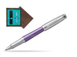 Pióro kulkowe Parker Urban Premium  Fioletowy CT w pudełku drewnianym Wenge Single Turkus