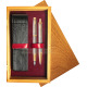 Pudełko drewniane Honey Double Bordo 