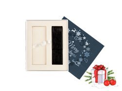 Pudełko świąteczne Merry Christmas granatowe