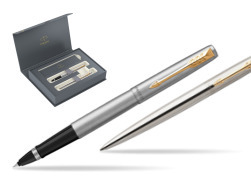 Zestaw Prezentowy Parker Pióro kulkowe + Długopis Jotter Stalowy GT w pudełku Parker Duo 2022