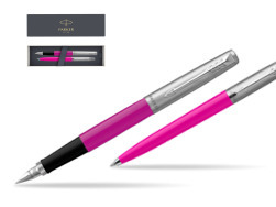 Zestaw Prezentowy Parker Pióro Wieczne + Długopis Jotter Originals Magenta