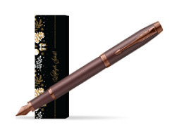 Pióro wieczne Parker IM PROFESSIONALS MONOCHROME BURGUNDY w obwolucie Złota choinka