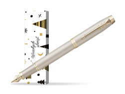 Pióro wieczne Parker IM PROFESSIONALS MONOCHROME CHAMPAGNE w obwolucie Śnieżny dar