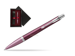 Długopis Parker Urban Premium  Dark Purple CT w pudełku drewnianym Czerń Single Bordo