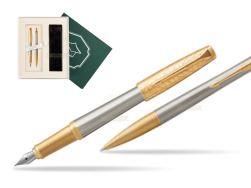 Zestaw prezentowy Parker Pióro wieczne + Długopis Urban Premium Aureate Powder GT w pudełku Wiedza i Nauka