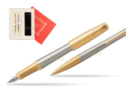 Zestaw prezentowy Parker Pióro wieczne + Długopis Urban Premium Aureate Powder GT w pudełku Czerwień Od Serca