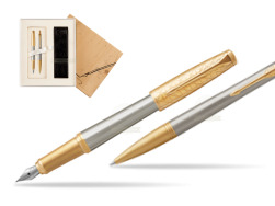 Zestaw prezentowy Parker Pióro wieczne + Długopis Urban Premium Aureate Powder GT w pudełku Jubileusz 2