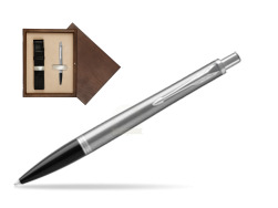 Długopis Parker Urban Metro Metallic CT T2016 w pudełku drewnianym Wenge Single Ecru