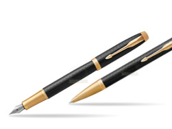 Zestaw prezentowy Parker Pióro wieczne + Długopis IM Premium Black  GT