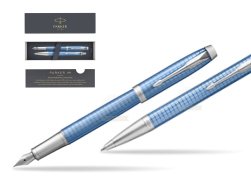 Zestaw Prezentowy Parker Pióro wieczne + Długopis IM Premium Niebieski CT