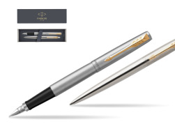 Zestaw prezentowy Parker Pióro + Długopis Jotter Stalowy GT T2016