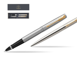 Zestaw Prezentowy Parker Pióro kulkowe + Długopis Jotter Stalowy GT T2016